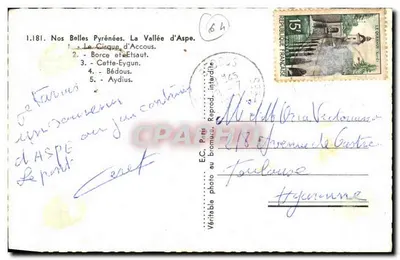 Vallei van de Aspe — Panoramavoorstelling — Achterkant