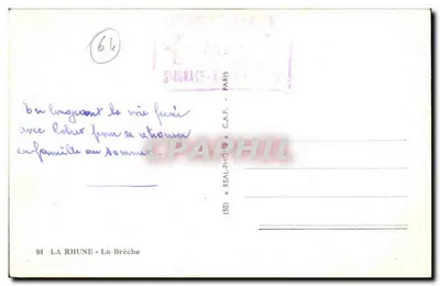 La Rhune - La Brèche — Ansicht des Seilbahns — Verlag C.A.P. n°91 — Rückseite