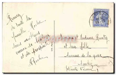 Zamek i krajobraz — Szczęśliwy Nowy Rok — L'H.H. Paris — Rewers