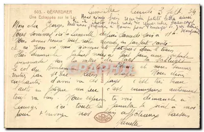 Gérardmer — Widok na jezioro — Rieder — Rewers