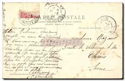 PARYŻ — Park Monceau — Kolumnada — B.J.C. n°91 — Rewers