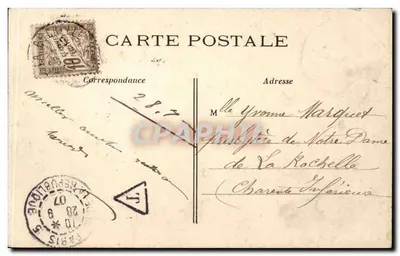 Paryż — ulica Bonne-Nouvelle — widok ulicy z karetami i budynkami — J.H. wydawca, nr 659 — Rewers