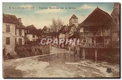 SALIES-de-BEARN — Velhas Casas ao Longo do Saleys — editor M.A.T. n°8