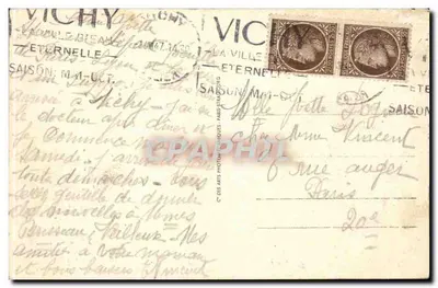 Vichy — A Fonte Chomel — Charles Le Cogur e Lucien Woog, arq. — Verso