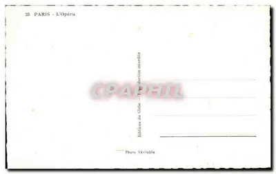 Paris - O Ópera — Éditions du Globe, n°25 — Verso