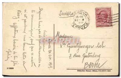 Genova - Zamek Turcker w Sturla — wydawca Ufficio Rev. Stampa, Mediolan — Rewers