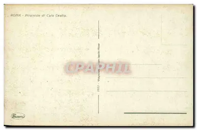 Rzym - Piramide di Caio Cestio — éditeur Bozani, n° de série 1933 — Rewers