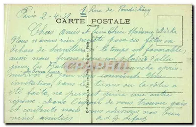 Paryż — Wieża Świętego Jakuba — A. P. nr 124 — Rewers