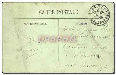 Biarritz — A Praia na Hora do Banho — LL. n°55 — Verso