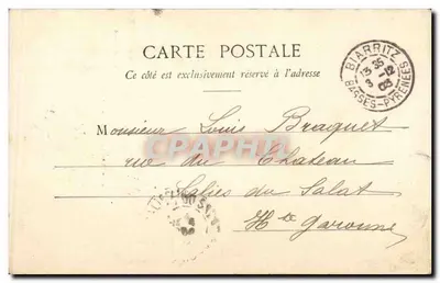 Biarritz - O Farol - N° 34 - Cliché Ouvrard — Verso
