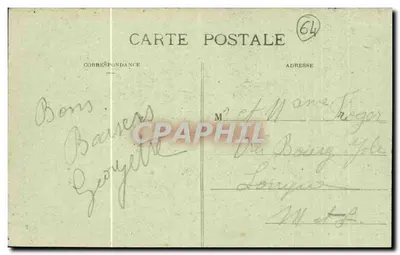 PAU - Een hoek van de Boulevard en de Keten van de Pyreneeën — Uitgave Galeries Modernes, n°21 — Achterkant