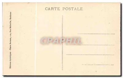 Cambo (Basses-Pyrénées) — Vista geral tirada de Cèlhaya — Edições Artísticas Barrean, Bordeaux — Verso