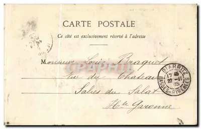 Biarritz - El Rocher de la Virgen y la Pasarela — Gileld Pacanil — Reverso