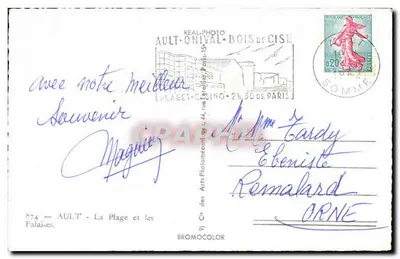 Ault — Plaża i skały — wydawca Ault-Onival, Paryż, nr 874 — Rewers