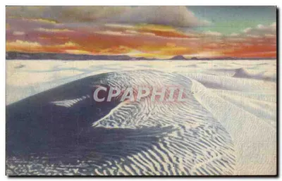 As Dunas Brancas — Dunas brancas do Monumento Nacional perto de Alamogordo, N.M. — Foto pelo Departamento dos Estados Unidos, distribuída pela Southwinds Post Card Co.