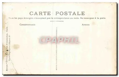 Mont Saint-Michel — Wieża Claudine i skała Tombelaine — Wydawca: Marine Étoule, Paryż — Rewers