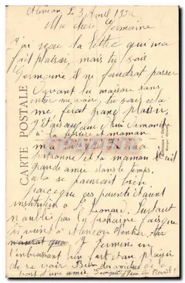 Alençon - O Hotel de Ville — Éditions Galmier, n°50 — Verso
