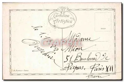 Rzym. Fontanna Trevi — wydawca A. Annessi, nr 5488 — Rewers