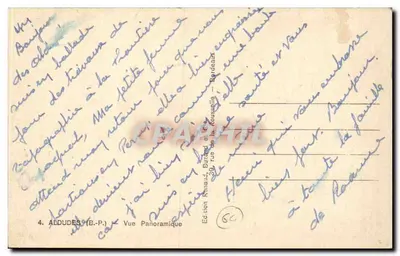 Aldudes — Widok panoramiczny — Wydawnictwo Renauld i Cie, Aldudes (B.-P.) — Rewers