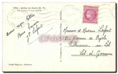 Casino de Béarn — Salies-de-Béarn — Editor Elcé — Verso