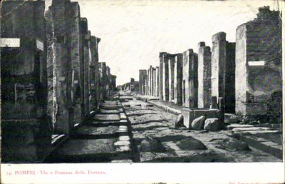 Pompéi - Via e Fontana della Fortuna — De Luca & C. Natale, n°74