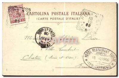 Pompéi - Via e Fontana della Fortuna — De Luca & C. Natale, n°74 — Verso