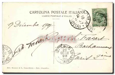 Rzym — Villa Adriana — Ruiny antyczne — Brummer & C., Como-Zurych, nr 6659 — Rewers