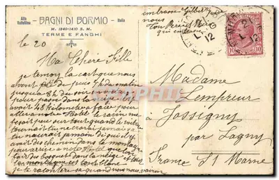 Antieke ansichtkaart Italia Italia Caterina Bacino del forno del Pallon della Mare — Achterkant