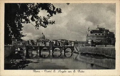 Roma - Castel S. Angelo con S. Pietro — Ed. Enrico Pasi, Roma