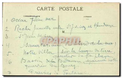 Panorama de Fontarabie, Hendaye, Saint-Jean-de-Luz, de la Côte d'Argent — Marcel Délbboy, fototipo Bordeaux — Reverso