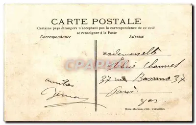 Parque de Versailles — As Rocailles — Sra. Moreau, editor Versailles — Verso