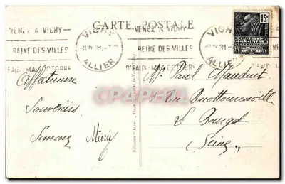 Vichy - Pawiłon Źródła Célestins — Wydawca Ideal, nr 384 — Rewers