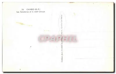 Cambo (B.P.) — As Sanatorias e o monte Ursuya — Edição Jean Barbé, Cambo, Labarès — Verso