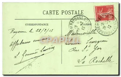 Biarritz — Der Hafen der Fischer und die Kirche Saint-Eugénie — LL. Nr. 122 — Rückseite