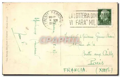 Firenze - Piazza della Signoria — wydawca Ballepini & Fratini, nr 125 — Rewers