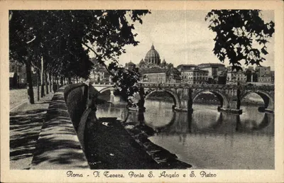 Roma - O Tevere, Ponte S. Angelo e S. Pietro