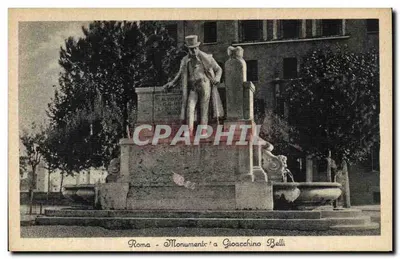 Rzym - Pomnik Gioacchino Belli — Wyd. E. V. R. - Rzym