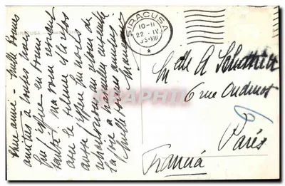 Anfiteatro de Siracusa — vista general — editor no identificado — Reverso