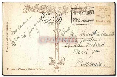 Florencio - Piazza e Igreja S. Croce — editor '46.49' — Verso