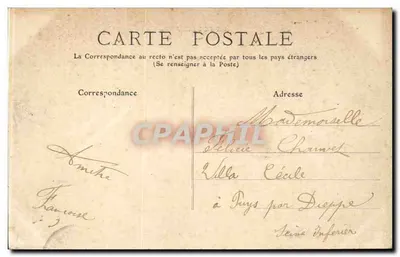 Le Pouliguen — Die Grande Côte bei Sturm — Sammlung Fodéré, Le Pouliguen — Rückseite