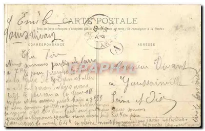 Palais de Fontainebleau - Pavillon de l'Empereur et l'Étang des Carpes — Verso