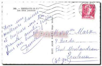 Hendaye (B.P.) — Dwa bliźniaki — Wyd. Jové, nr 269 — Rewers