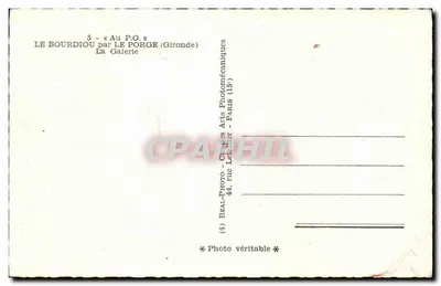 Le Bourdiou przez Le Forge (Gironde) — Galeria — Photo-Photo przez Le Bourdiou, 44, rue Letcher, Paryż (15e) — Rewers