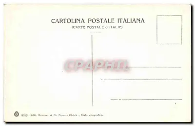 Napoli - Pejzaż z portu — Kartka pocztowa włoska n° 8023, wyd. Brunner & C., Como i Zurych — Rewers