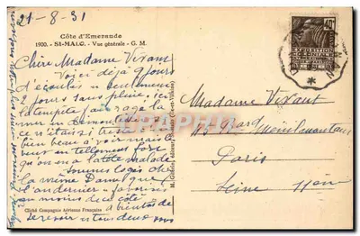 St-Malo — Widok ogólny — G. M. wydawca — Rewers