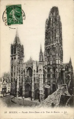 Rouen — Fachada da Catedral de Nossa Senhora e a Torre do Queijo — LL. — N°58