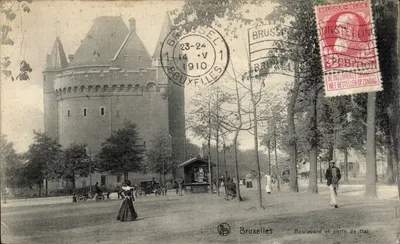 Torre da Porta de Hal — Bruxelas — Ed. Nels, Série 1, No. 235