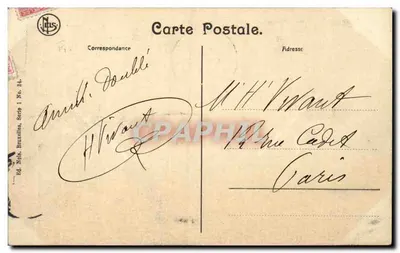 Bruxelas — A Bolsa — Ed. Nels, Série 1 No. 14 — Verso