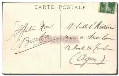 Excursie van Ribérot - Aan de voet van de Waterval - 4e Jaar - LÉDAR 1910 — Cliché Mamun — Achterkant