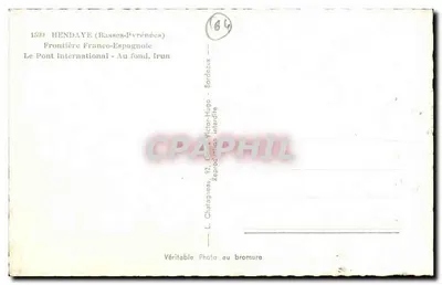 Hendaye (Basses-Pyrénées) — Granica Francusko-Espanska — L. Chatagneau — Rewers